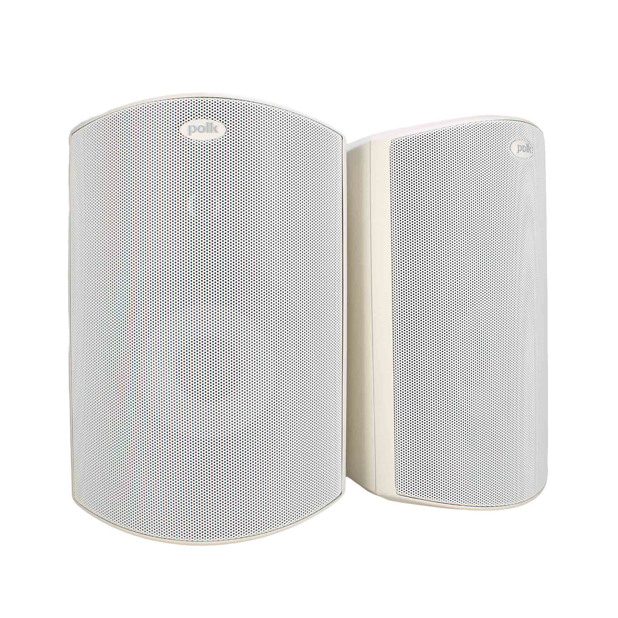Polk Audio Atrium 5 Outdoor Speakers with Powerful Bass Pair, White , All-Weather Durability, Broad Sound Coverage, Speed-Lock Mounting System