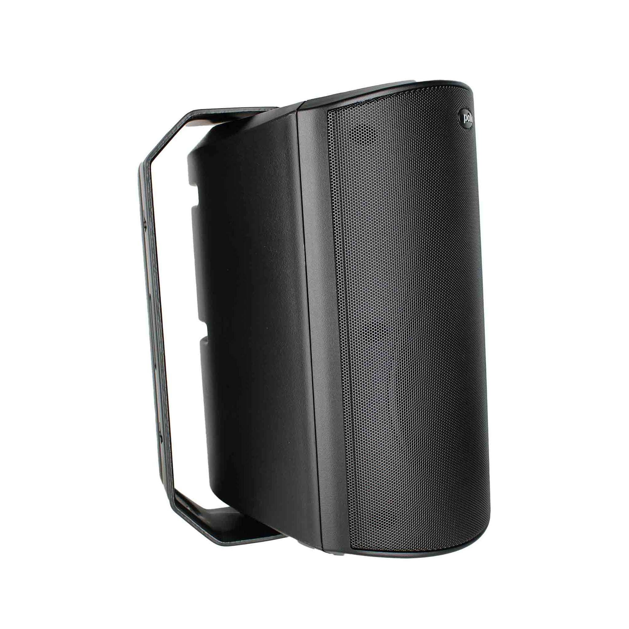 Polk Audio Atrium 6 Outdoor All-Weather Speakers with Bass Reflex Enclosure Pair, Black , Broad Sound Coverage, Speed-Lock Mounting System