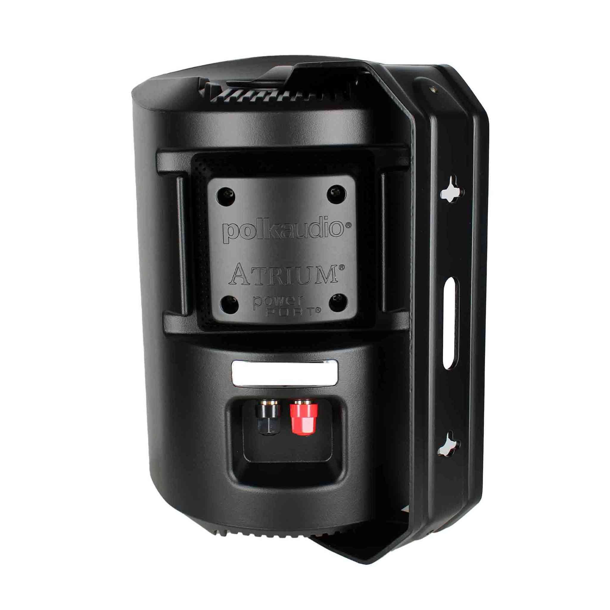 Polk Audio Atrium 6 Outdoor All-Weather Speakers with Bass Reflex Enclosure Pair, Black , Broad Sound Coverage, Speed-Lock Mounting System