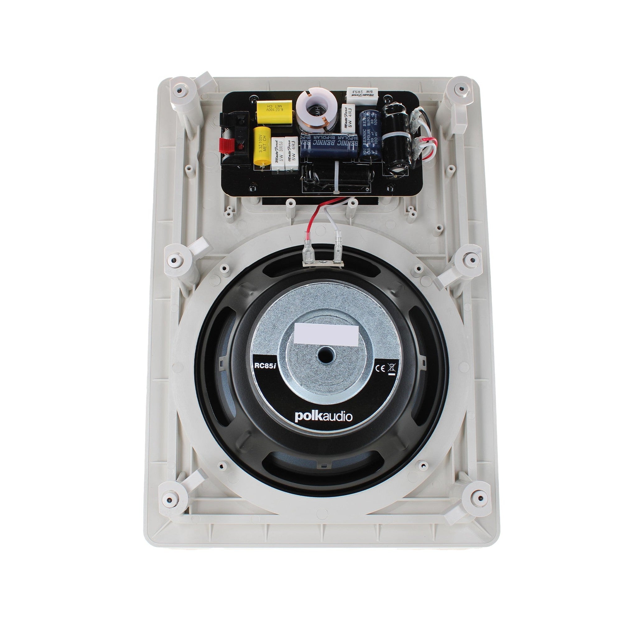 Polk Audio RC85i 2-Way Premium in-Wall 8" Speakers Pair | Perfect for Damp and Humid Indoor/Outdoor Placement White, Paintable Grille Pack of 2