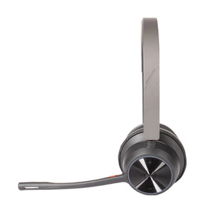 Poly - Voyager 4320 UC Wireless Headset + Charge Stand Plantronics - Headphones w/Mic - Connect to PC/Mac via USB-C Bluetooth Adapter, Cell Phone via Bluetooth-Works w/Teams Certified , Zoom&More