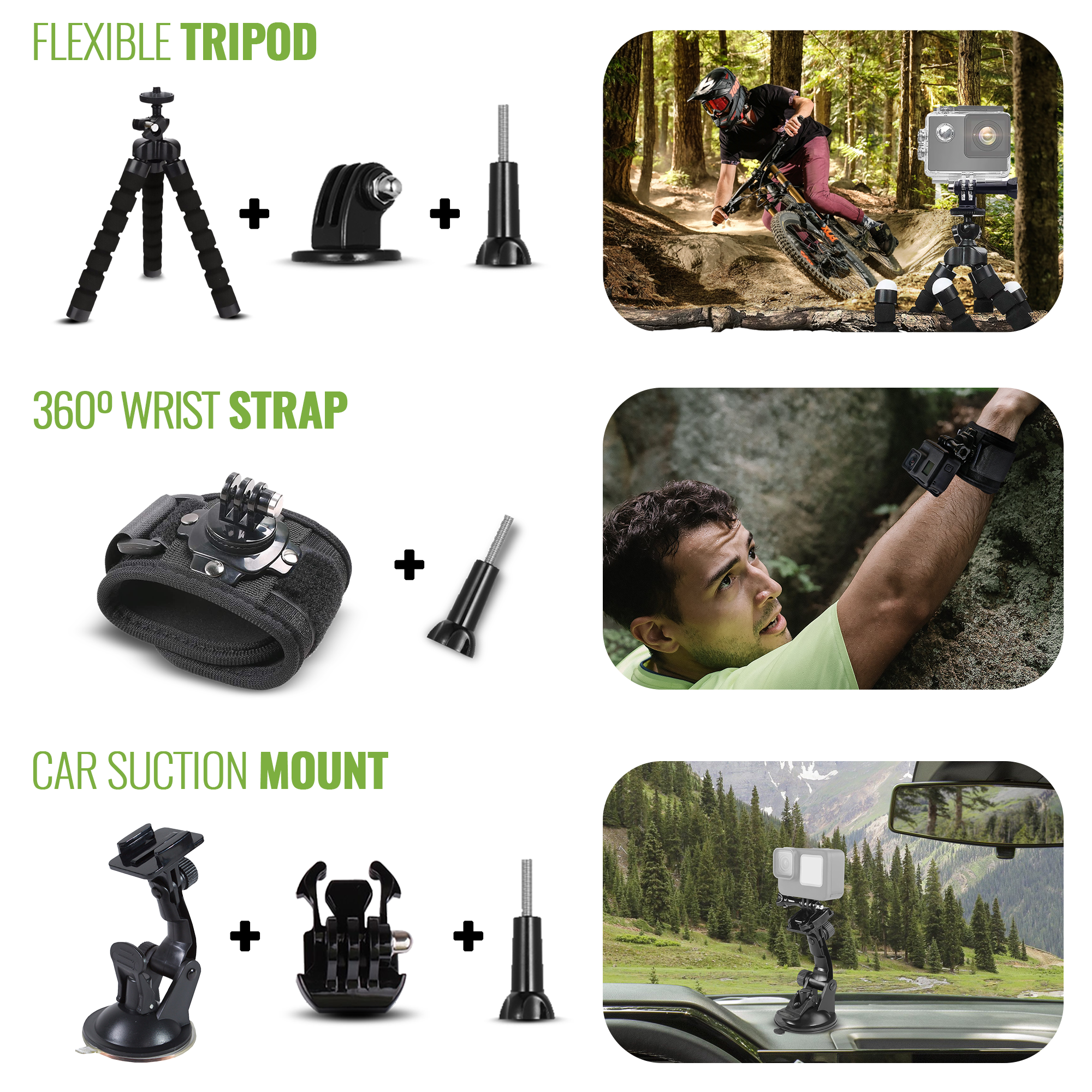 DigiNerds 50 in 1 Action Camera Accessory kit For Gopro and More.