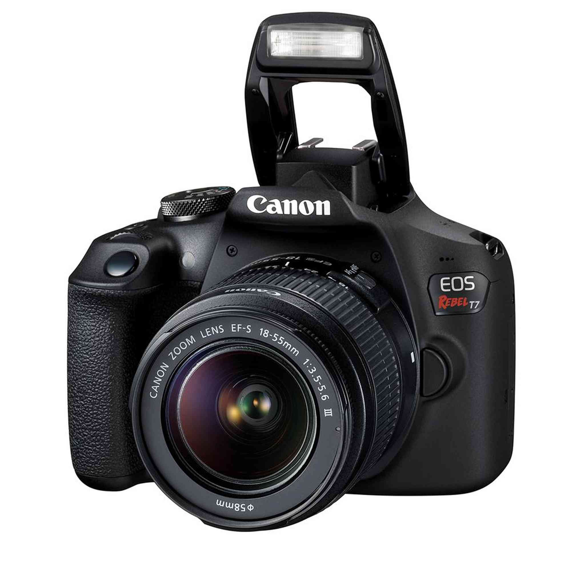 Canon EOS Rebel T7 DSLR Camera with 18-55mm DC III Lens and 64GB Memory Card, Carrying Case, Filters, and More Accessories Canon