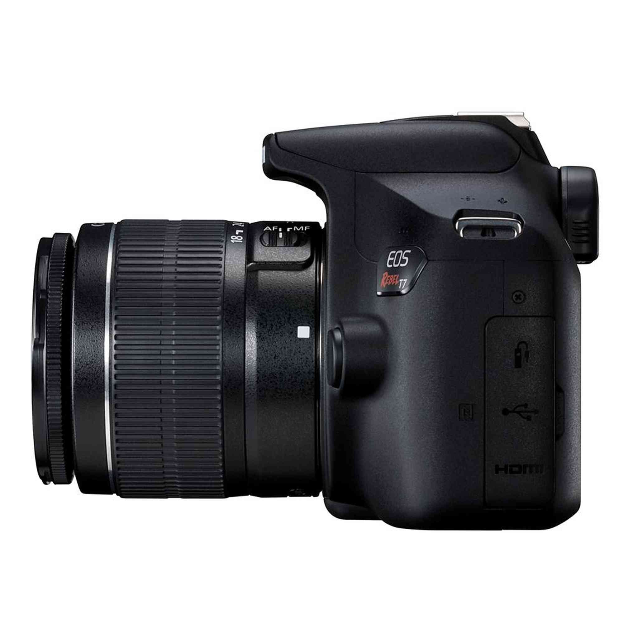 Canon EOS Rebel T7 DSLR Camera with 18-55mm DC III Lens and 64GB Memory Card, Carrying Case, Filters, and More Accessories Canon