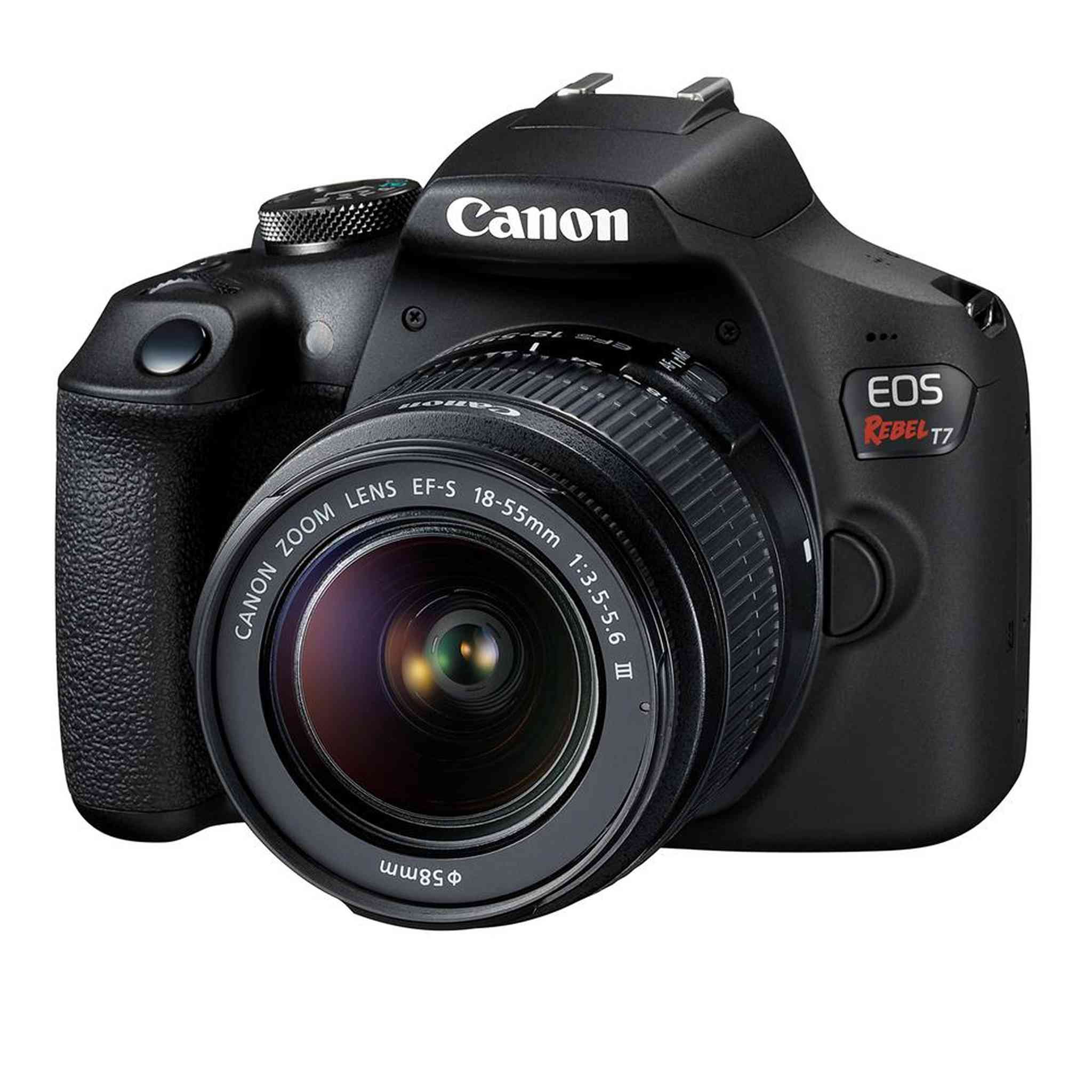 Canon EOS Rebel T7 DSLR Camera with 18-55mm DC III Lens and 64GB Memory Card, Carrying Case, Filters, and More Accessories Canon
