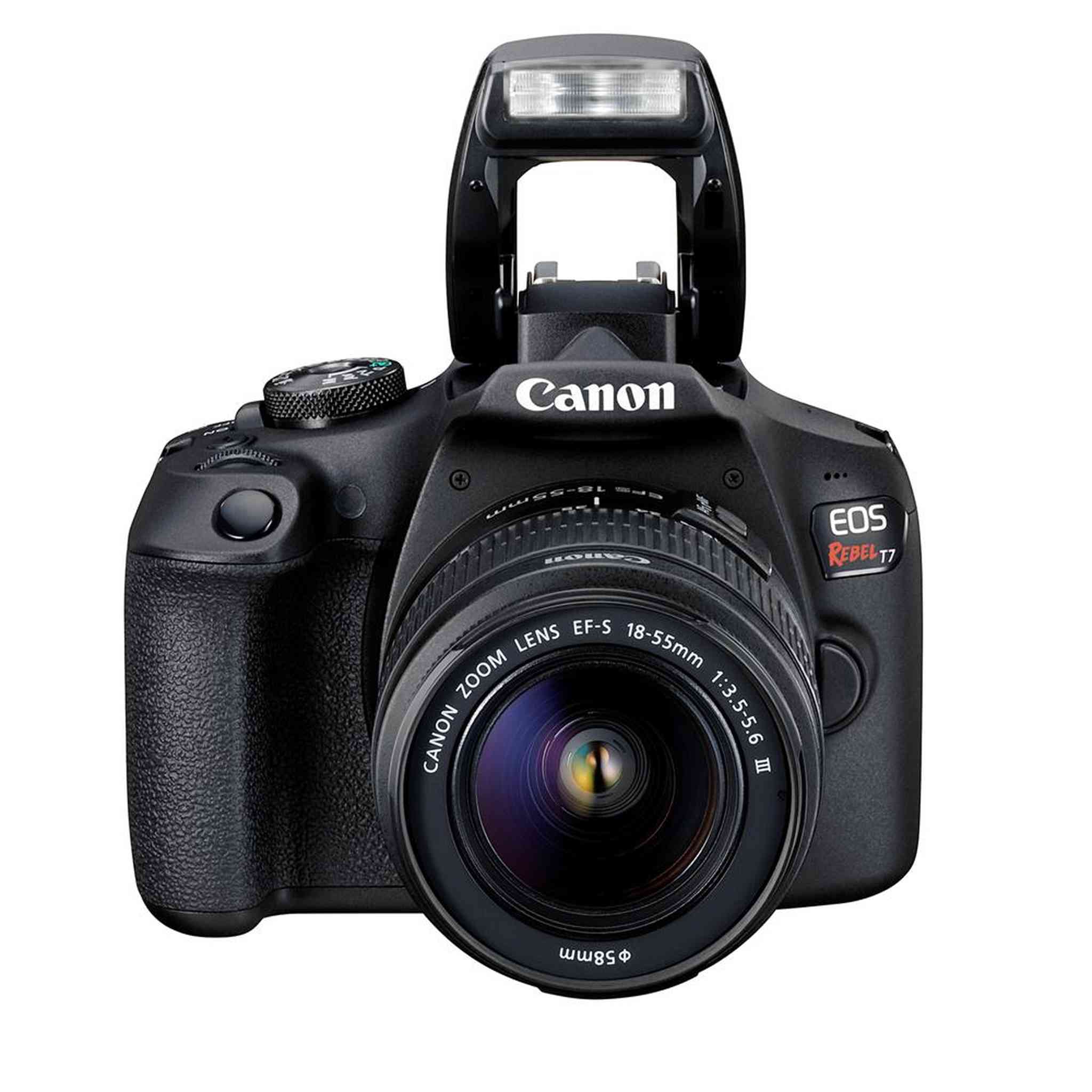 Canon EOS Rebel T7 DSLR Camera with 18-55mm DC III Lens and 64GB Memory Card, Carrying Case, Filters, and More Accessories Canon