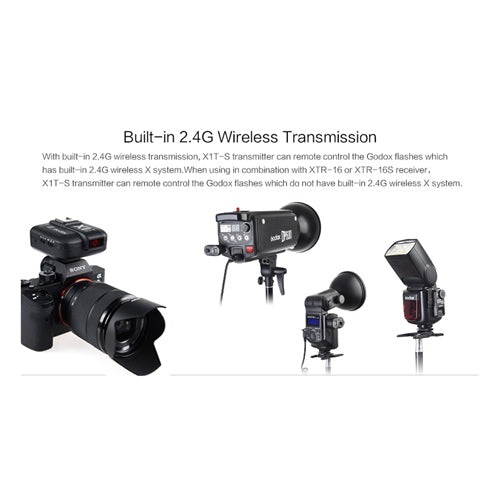 Godox X1-S TTL HSS Wireless 2.4GHz Camera Flash Trigger Set