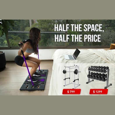 BodyBoss Home Gym 2.0 - Full Portable Gym Home Workout Package - Purple