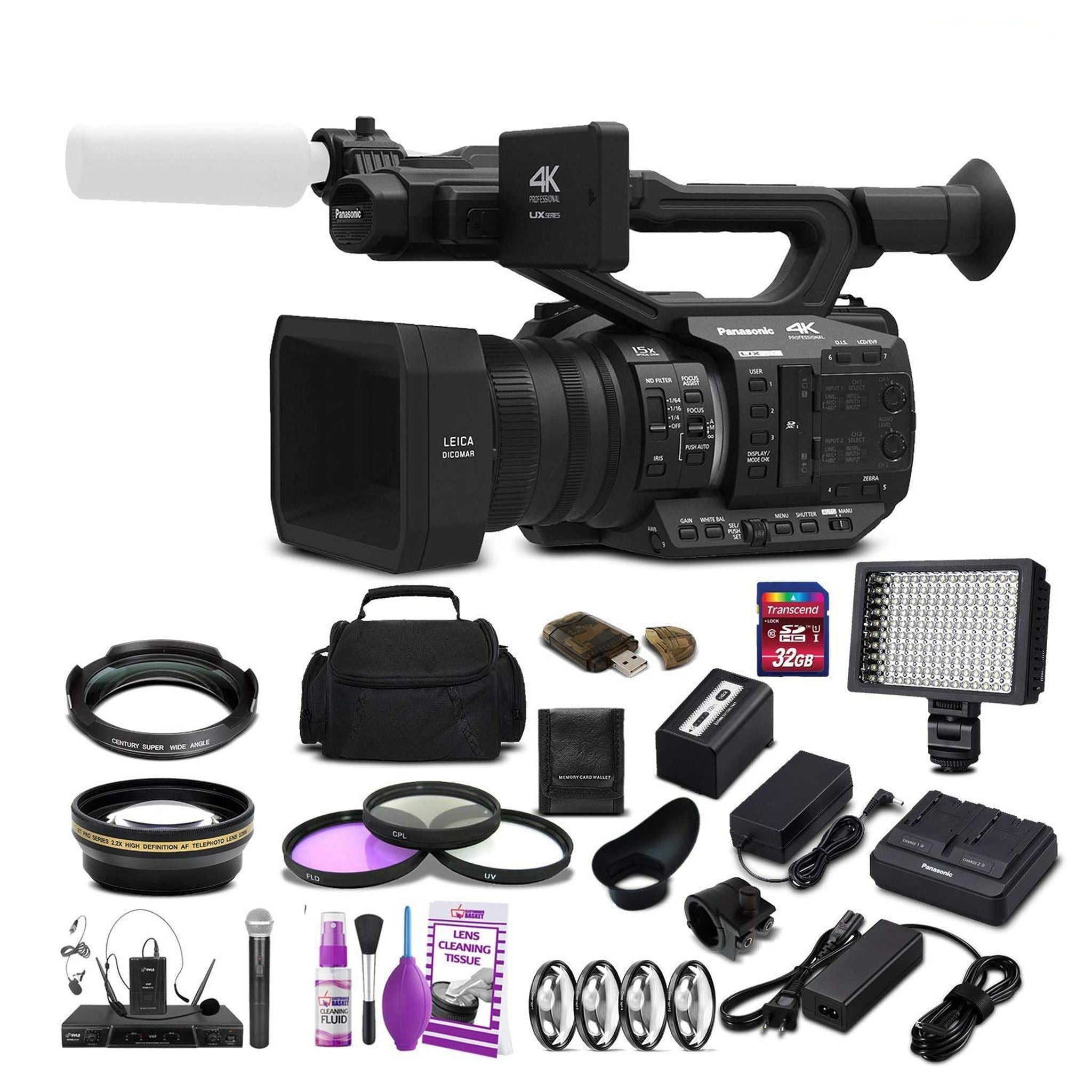 Panasonic AG-UX90 4K/HD Professional Camcorder AG-UX90PJ Studio Starter Bundle