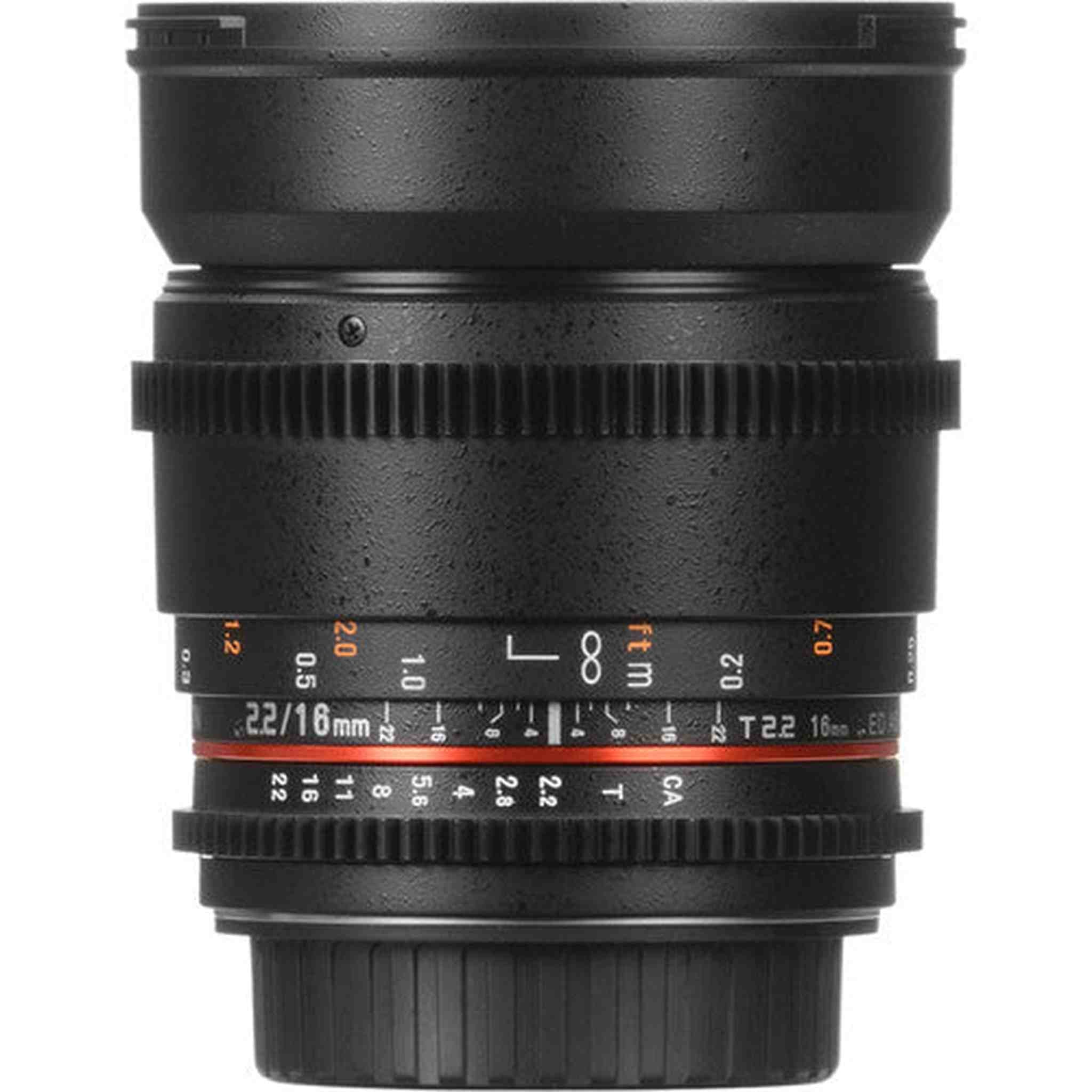 Rokinon 16mm T2.2 Cine Lens for Nikon F Bundle