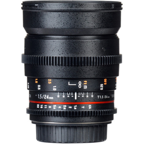 Rokinon 24mm T1.5 Cine ED AS IF UMC Lens for Nikon F Mount Bundle