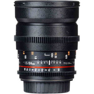 Rokinon 24mm T1.5 Cine ED AS IF UMC Lens for Sony A Mount Bundle