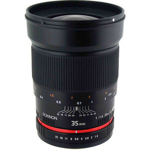 Rokinon 35mm f/1.4 Wide-Angle US UMC Aspherical Lens for Olympus Bundle