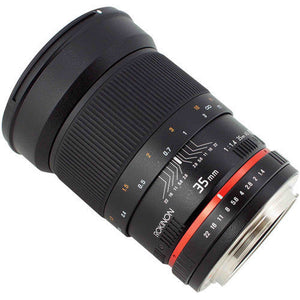Rokinon 35mm f/1.4 Wide-Angle US UMC Aspherical Lens for Olympus Bundle