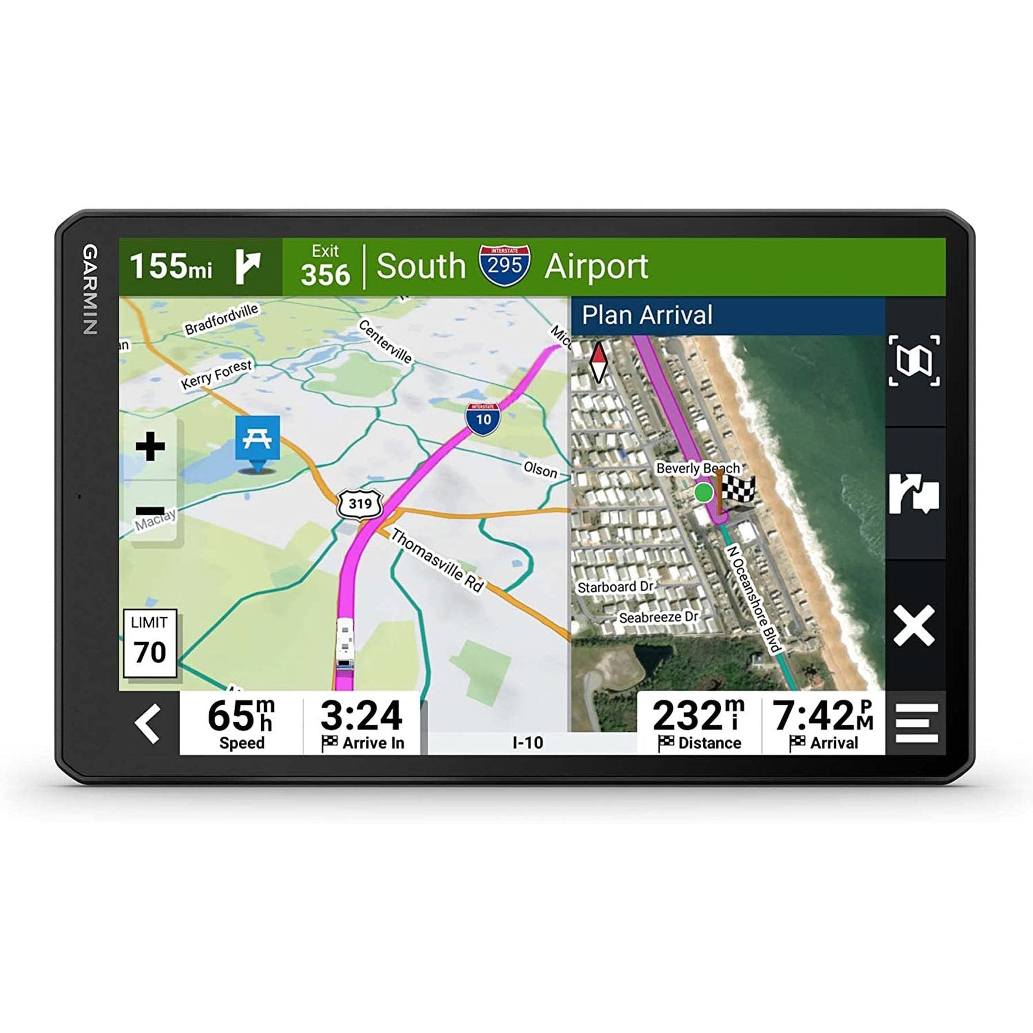 Garmin RV 1095 MT-S with USB Car and Wall Adapters and 6Ave Cleaning Cloth Garmin