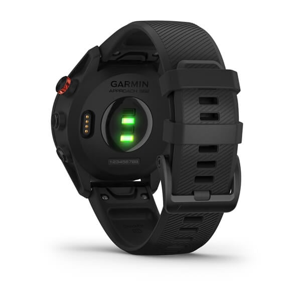 Garmin Approach S62 GPS Golf Watch (Black Bezel/Black Band) Charging Base Bundle