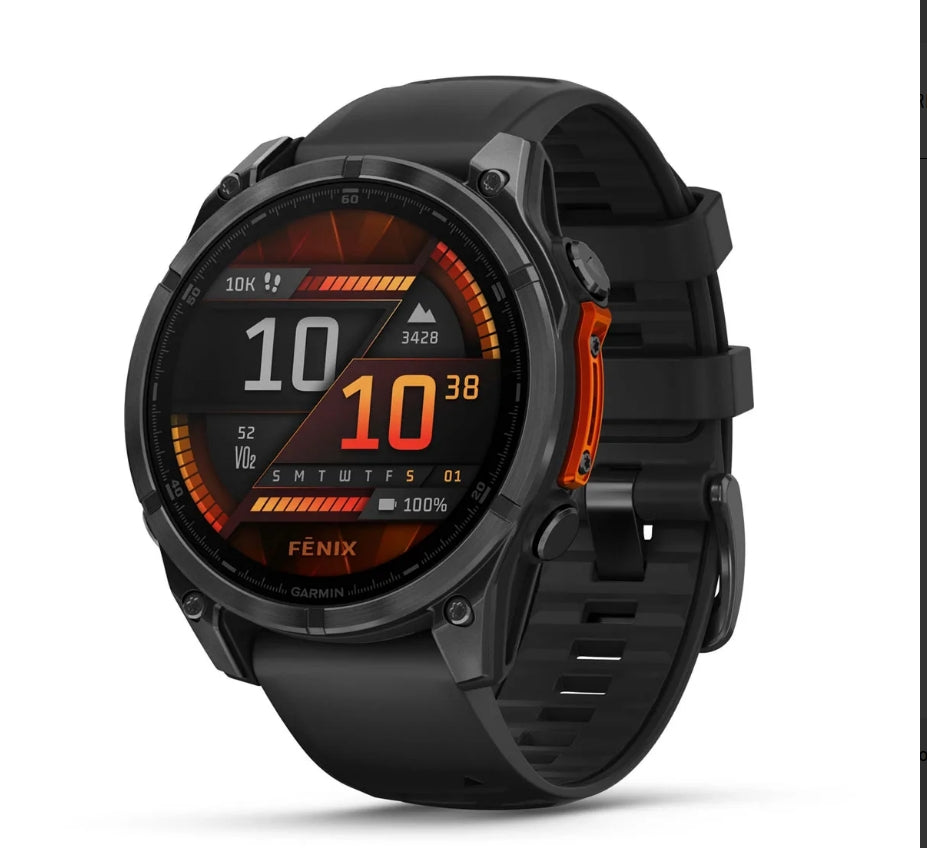 Garmin fēnix® 8, 47 mm, AMOLED, Slate Gray with Black Silicone Band