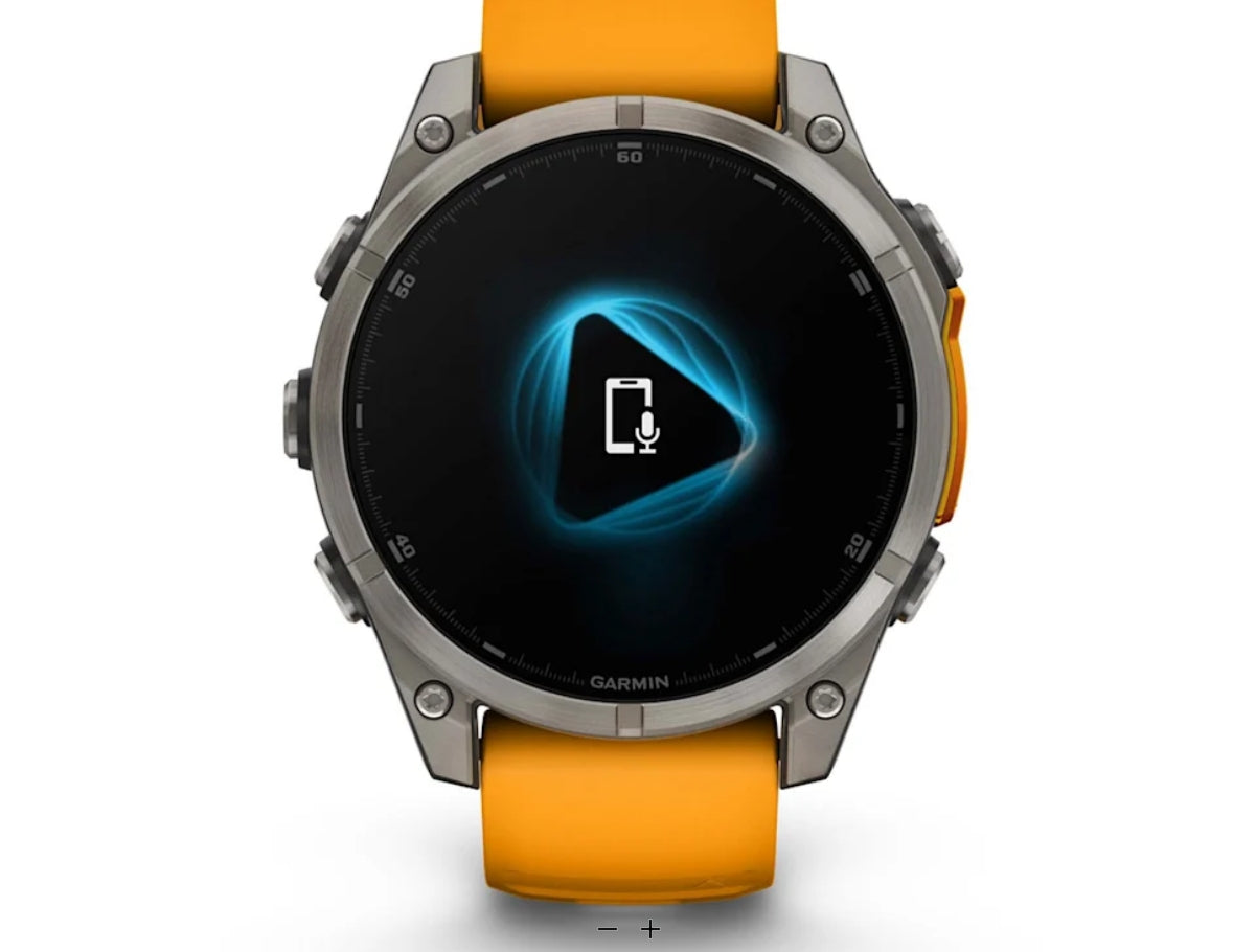 Garmin fēnix® 8, 47 mm, AMOLED, Sapphire, Titanium with Spark Orange/Graphite Silicone Band