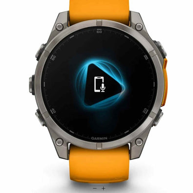 Garmin fēnix® 8, 47 mm, AMOLED, Sapphire, Titanium with Spark Orange/Graphite Silicone Band