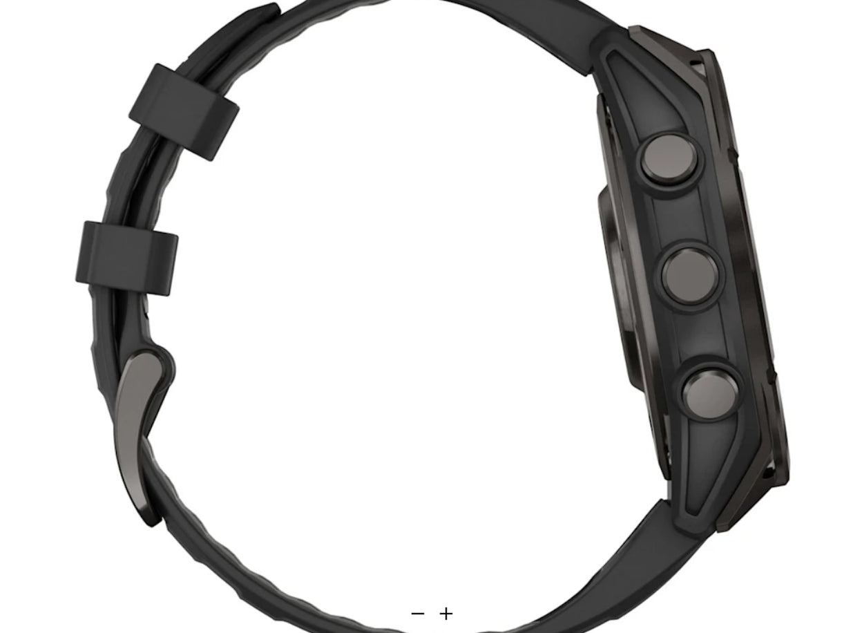 Garmin fēnix® 8, 47 mm, AMOLED, Sapphire, Carbon Gray DLC Titanium with Black/Pebble Gray Silicone Band