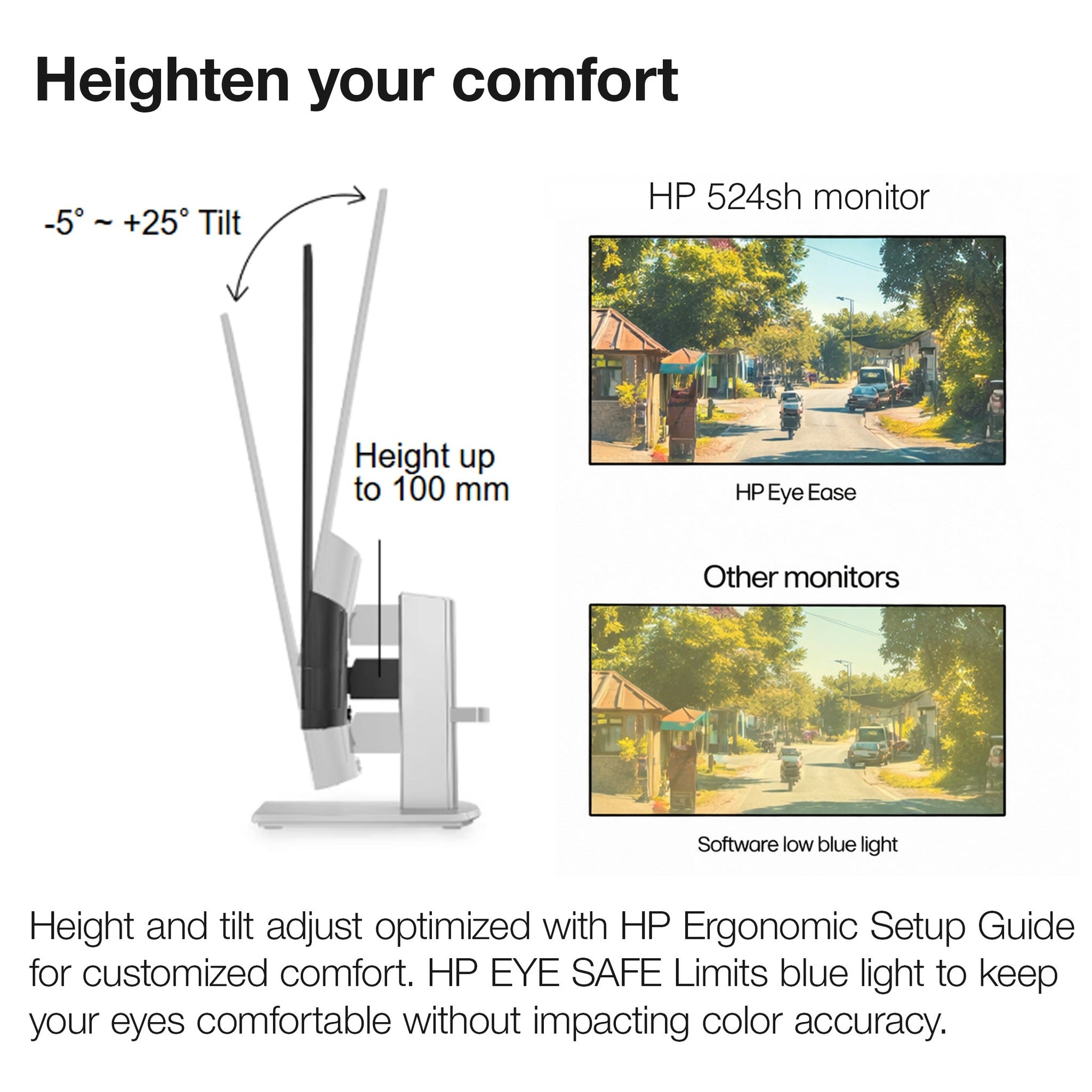 HP 524SH 23.8" 16:9 FreeSync IPS Monitor Bundle