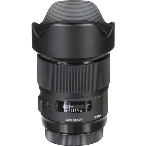 Sigma 20mm f/1.4 DG HSM Art Lens for Nikon F with Cleaning Kit, Full Size Tripod, USB Card Reader, and 32GB Memory Kit