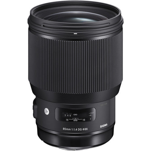 Sigma 85mm f/1.4 DG HSM Art Lens for Canon EF with Cleaning Kit, Tripod, 32GB Memory Kit, and Padded Backpack