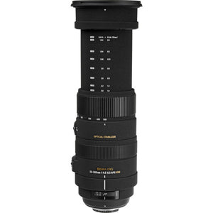 Sigma 50-500mm f/4.5-6.3 APO DG OS HSM Lens for Nikon with Cleaning Kit, Full Size Tripod, 32GB Memory Kit, and Backpack