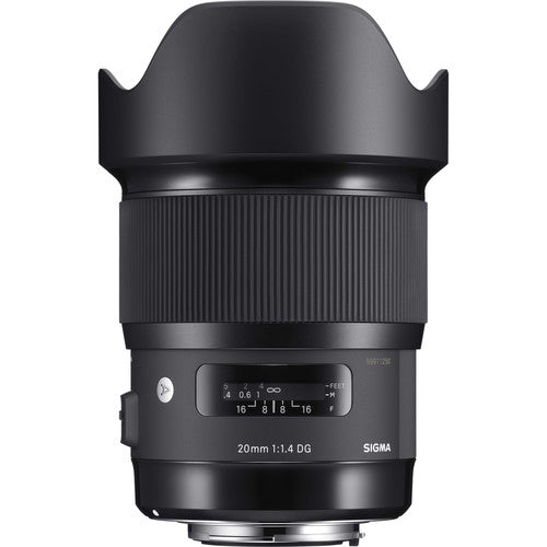 Sigma 20mm f/1.4 DG HSM Art Lens for Nikon F with Cleaning Kit, Full Size Tripod, USB Card Reader, and 32GB Memory Kit