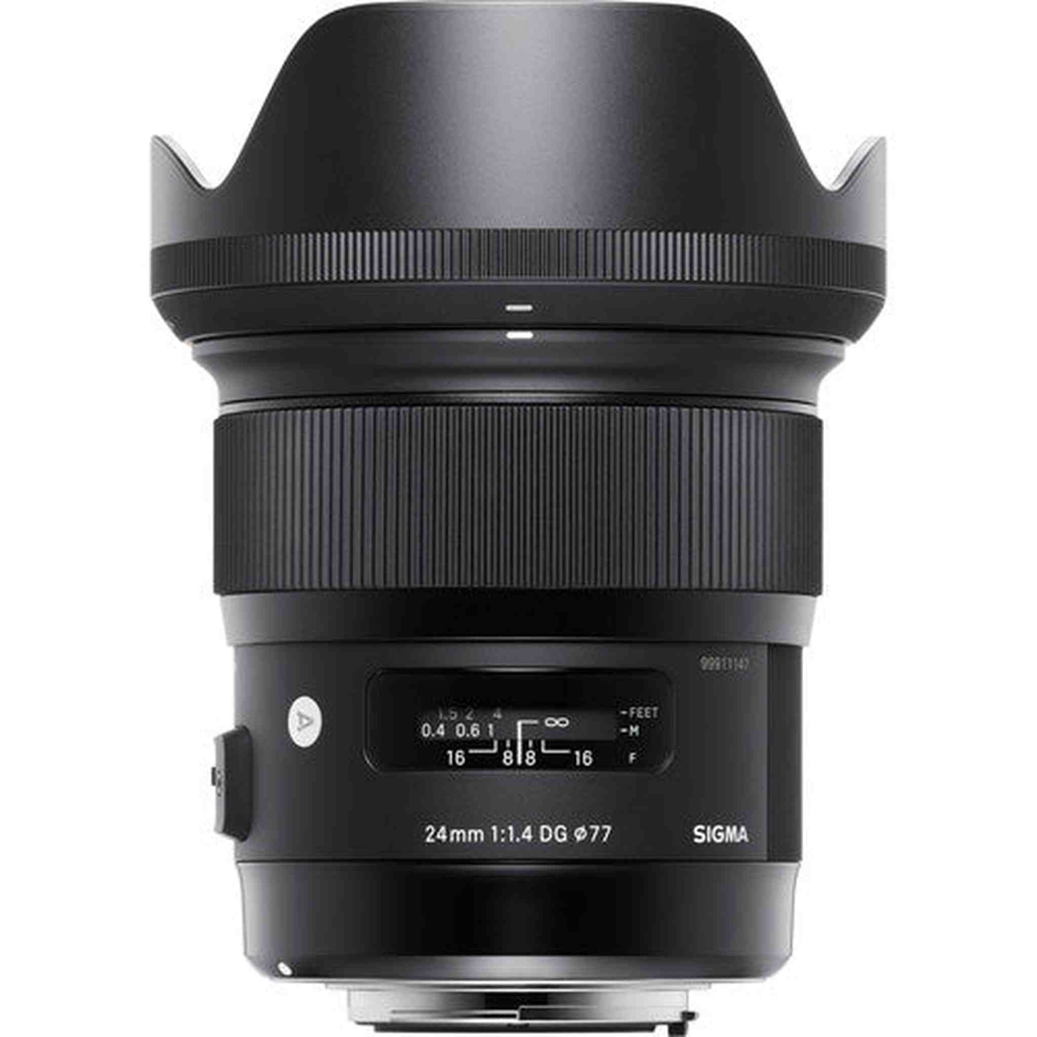 Sigma 24mm f/1.4 DG HSM Art Lens for Canon EF with Cleaning Kit, Tripod, 32GB Memory Kit, Filter Kits, and Padded Case Sigma