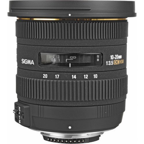 Sigma 10-20mm f/3.5 EX DC HSM Lens for Nikon F with Cleaning Kit, Tripod, 32GB Memory, Filter Kits, and Padded Lens Case Bundle