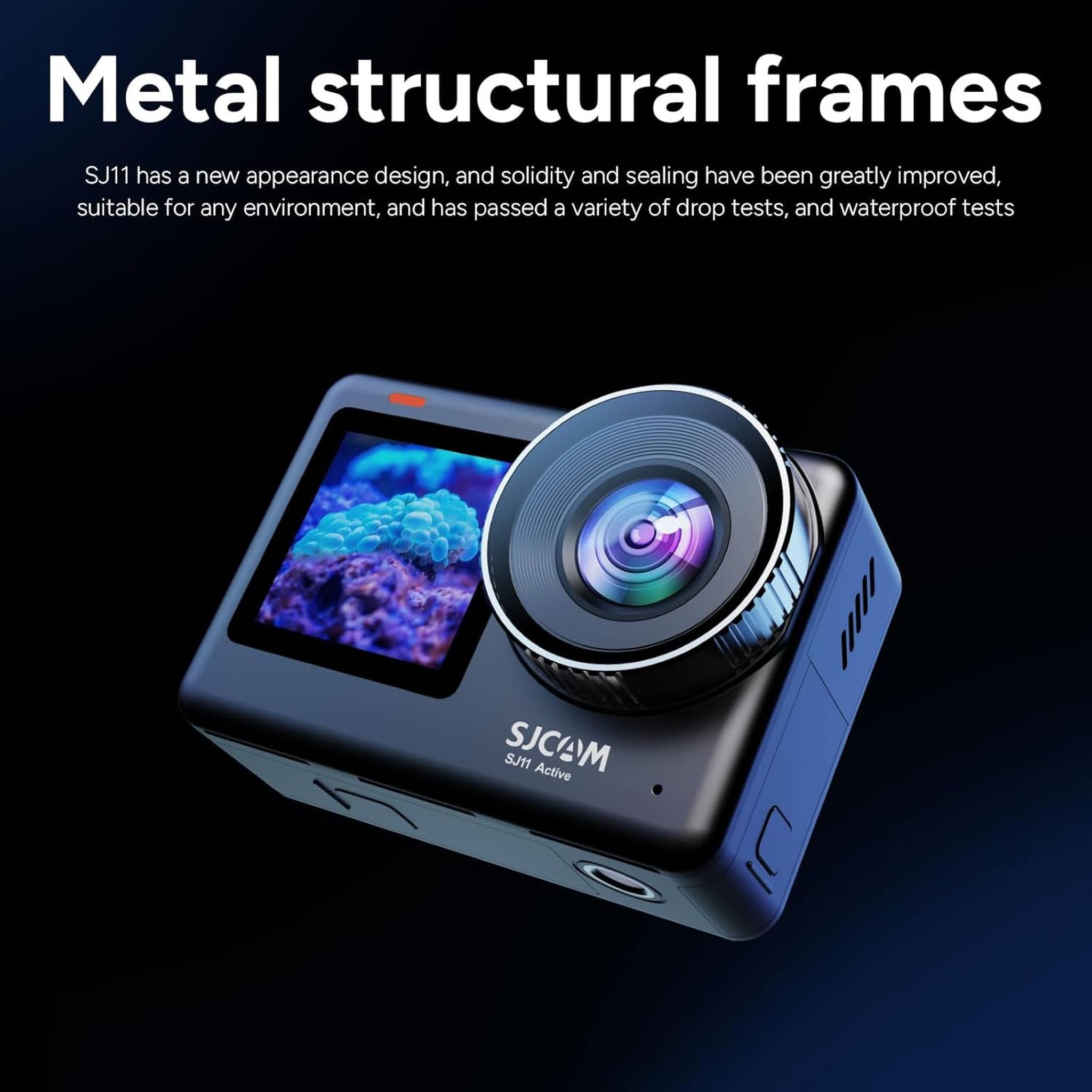 SJCAM SJ11 Active 4K Dual Touchscreen Action Camera Accessory Bundle SJCAM