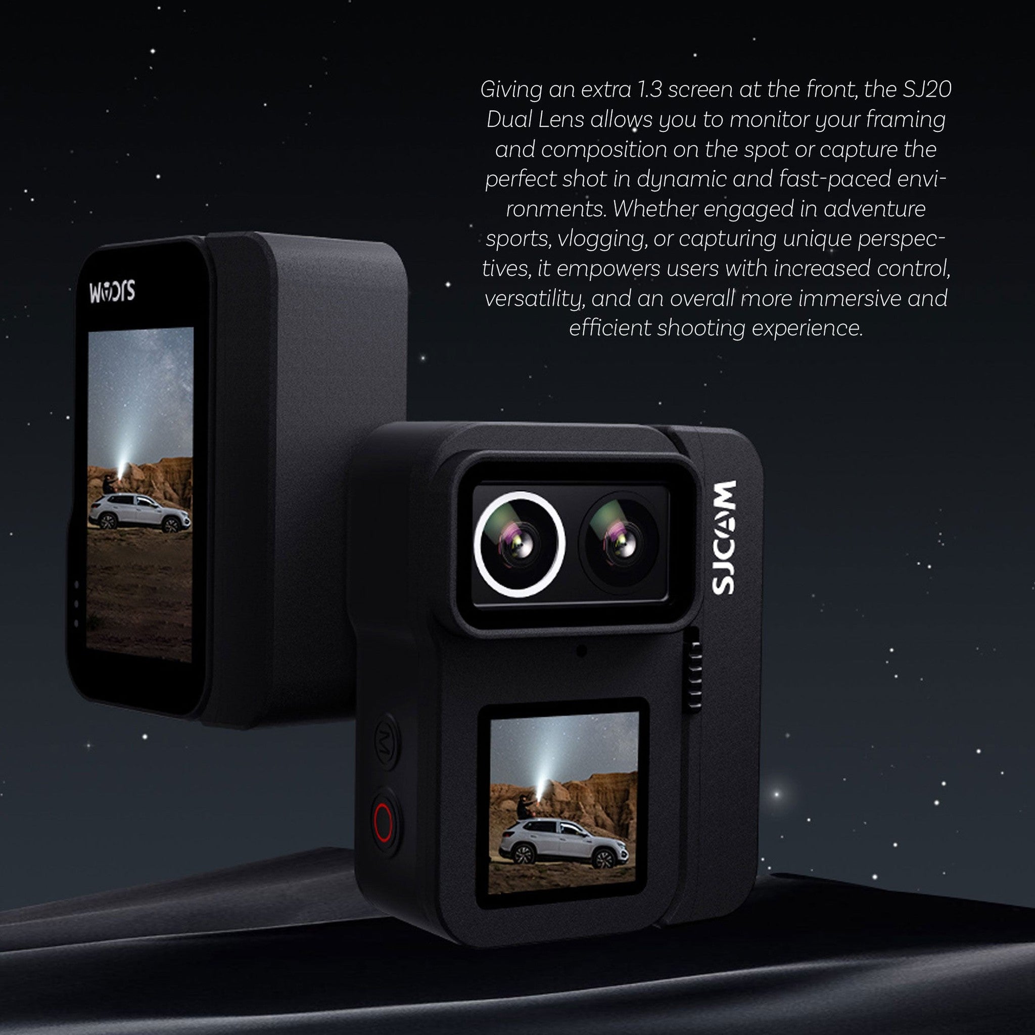 SJCAM SJ20 Dual Lens Action Camera Bundle