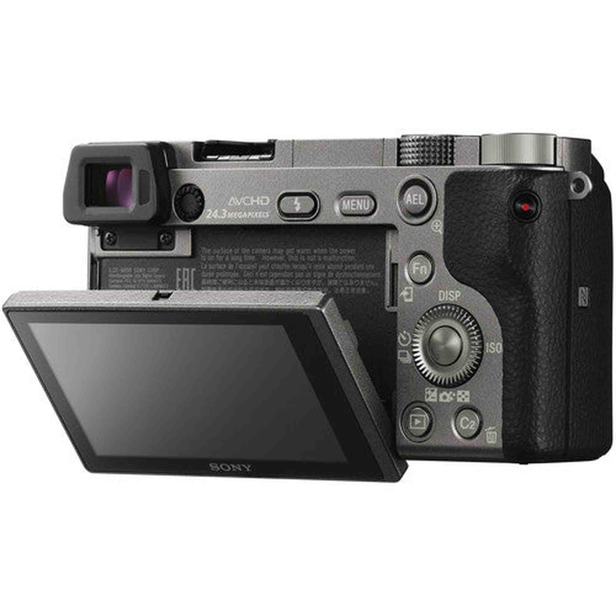 Sony Mirrorless Digital Camera with 3" LCD, Graphite ILCE-6000/H International Model