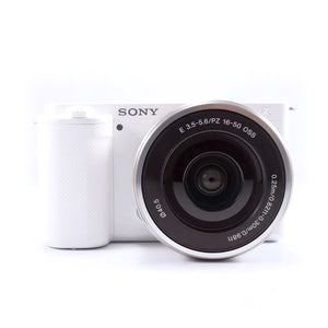 Sony Alpha ZV-E10 - APS-C Interchangeable Lens Mirrorless Vlog Camera Kit - White