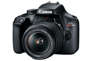 Canon EOS Rebel T100 / 4000D DSLR Camera with 18-55mm Lens Starter Bundle