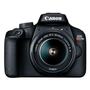 Canon EOS Rebel T100 / 4000D DSLR Camera with 18-55mm Lens + EF 75-300mm + More - Used Canon