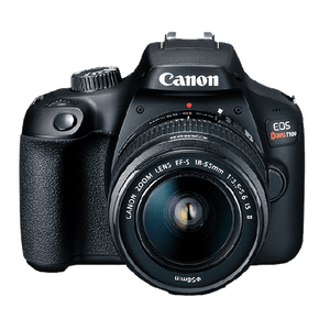 Canon EOS Rebel T100 / 4000D DSLR Camera with 18-55mm Lens + EF 75-300mm tripod bundle