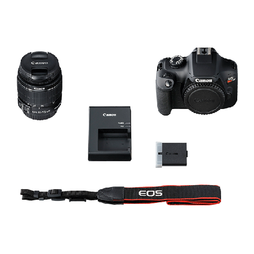 Canon EOS Rebel T100 / 4000D DSLR Camera with 18-55mm Lens + EF 75-300mm Video Bundle