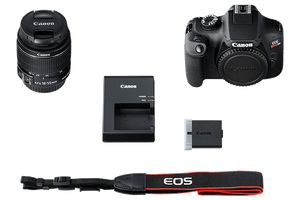 Canon EOS Rebel T100 / 4000D DSLR Camera with 18-55mm Lens Starter Bundle