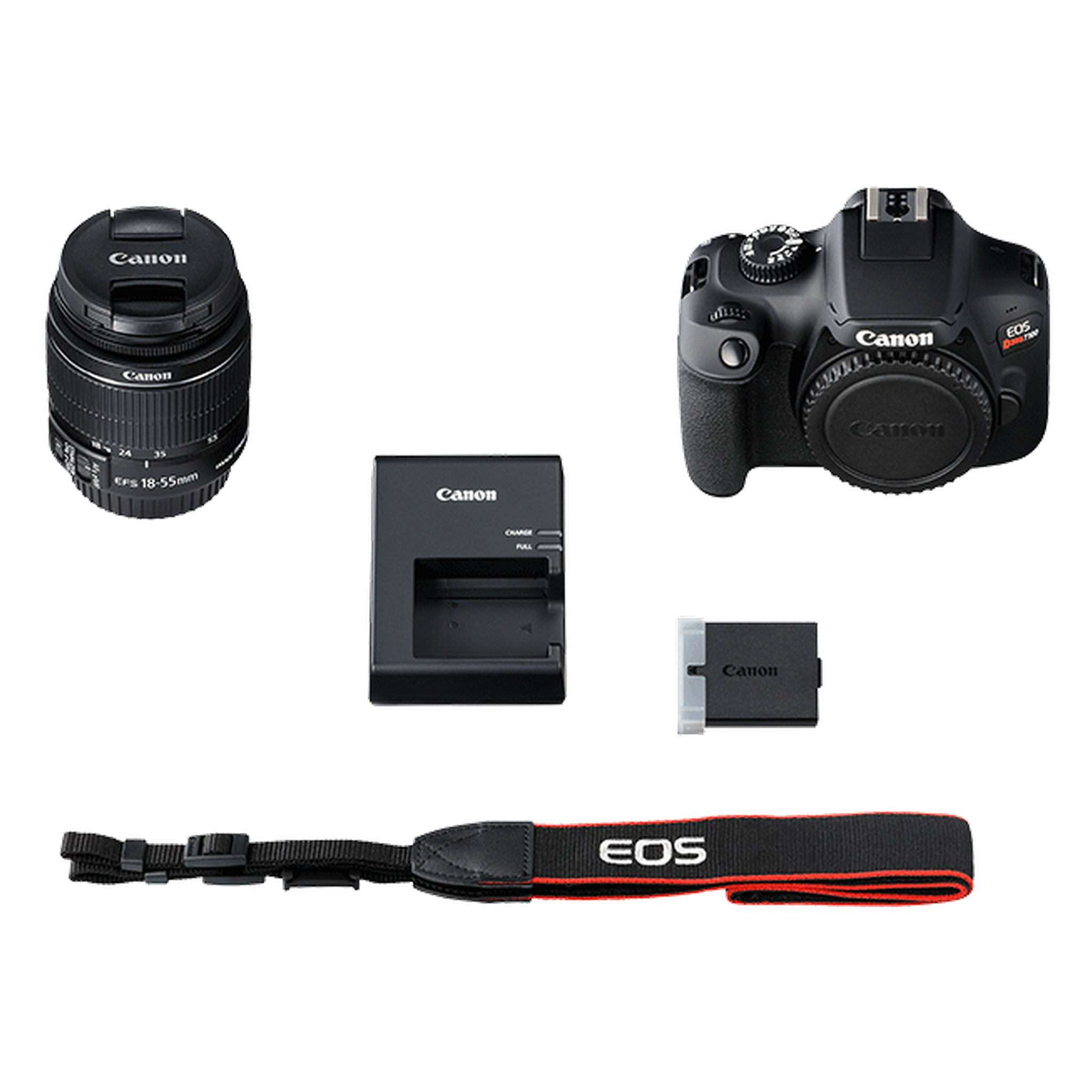 Canon EOS Rebel T100 / 4000D DSLR Camera with 18-55mm Lens + 64GB Card + More - Reconditioned Canon