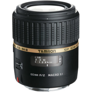 Tamron SP 60mm f/2 Di II 1:1 Macro Lens for Sony A Includes Cleaning Kit, Memory Kit, Tripod, and Filter Bundle