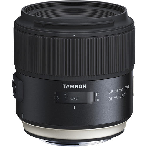 Tamron SP 35mm f/1.8 Di VC USD Lens for Nikon F Includes Cleaning Kit, 32GB Memory Kit, Tripod, and Filter Bundle