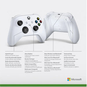 Microsoft Xbox White Controller Bundle with Rechargeable Batteries, Cleaning Kit