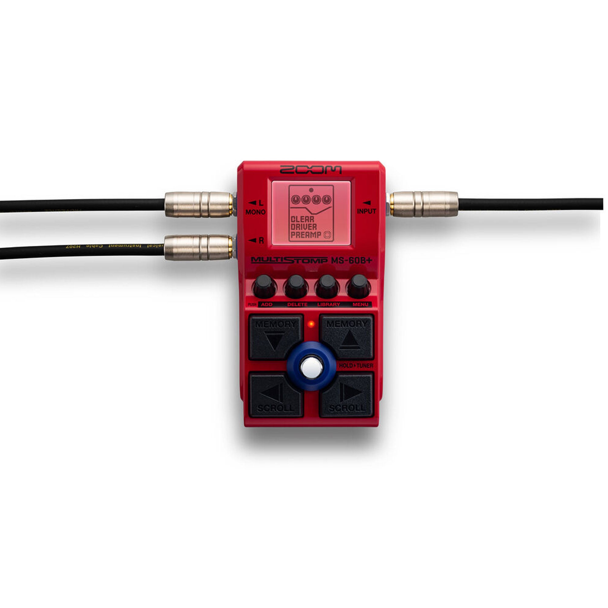 Zoom MS-60B+ MultiStomp Bass Effects Pedal with 95+ Effects Featuring Amp Models, Preamps, Chorus, Delays, Reverbs, Filters, Stereo Effects, Effect Chaining, Single Stompbox, Tuner, & Battery Powered