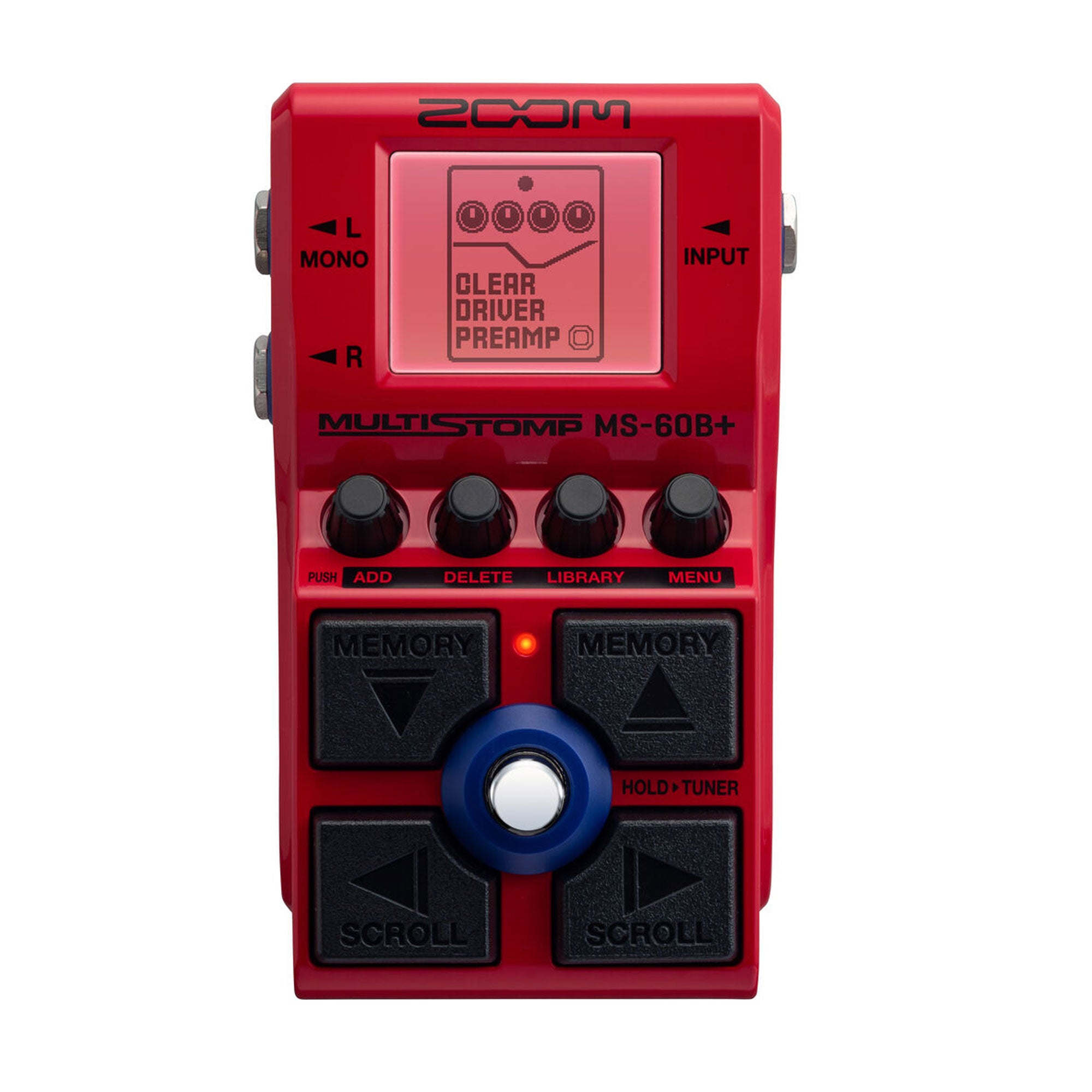 Zoom MS-60B+ MultiStomp Bass Effects Pedal with 95+ Effects Featuring Amp Models, Preamps, Chorus, Delays, Reverbs, Filters, Stereo Effects, Effect Chaining, Single Stompbox, Tuner, & Battery Powered