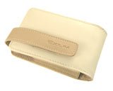 Casio Exilim ESC-80WE Fashion Leather Universal Case with Contrasting Closure (White)