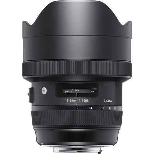 Sigma 12-24mm f/4 DG HSM Art Lens for Nikon F with Bundle: Sandisk extreme Pro 64gb SD Card, Sling Backpack + More