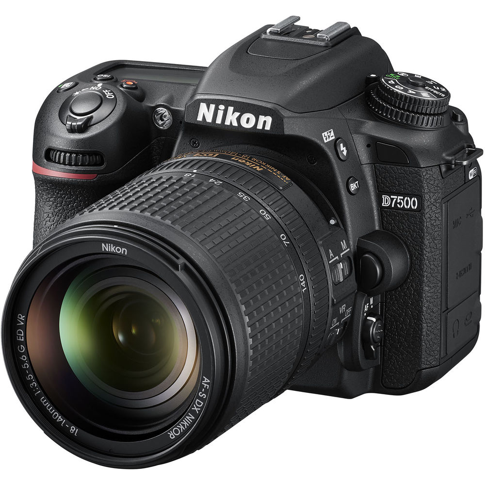 Nikon D7500 Digital Camera with 18-140mm VR Lens (1582) + 64GB Card + Bag (Intl)