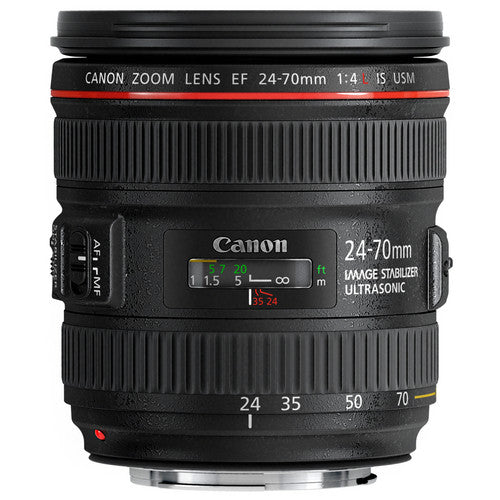 Canon EF 24-70mm f/4L IS USM Lens (Intl Model) with Cleaning Kit + Filter Set